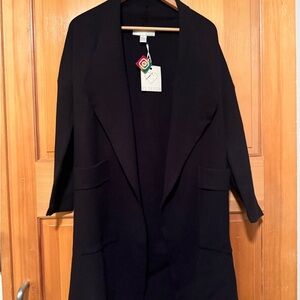 Elegant Black Women's Sweater Cardigan